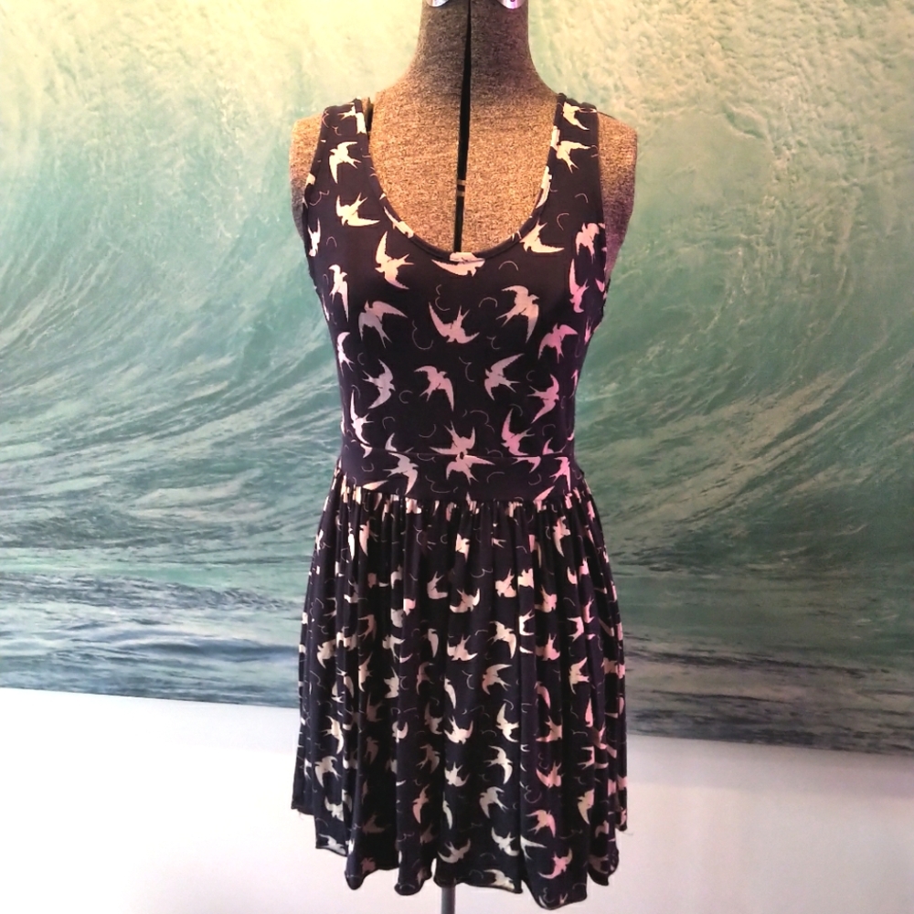 Zara Basic bird print dress